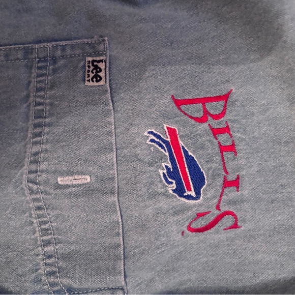 Lee Denim Blue Casual Button-Down Shirt - Picture 2 of 3